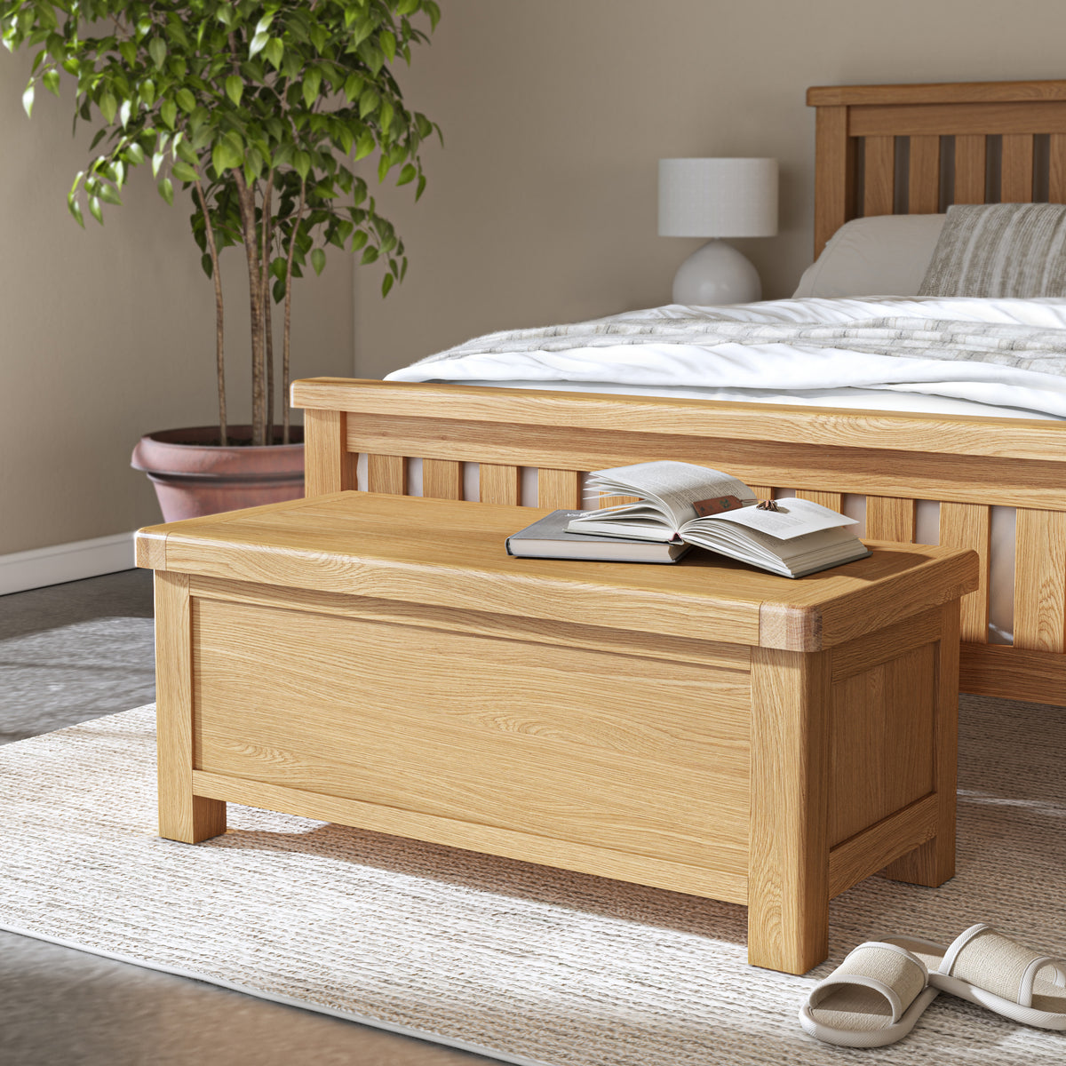 Portland-Oak-Blanket-Box from Roseland Furniture