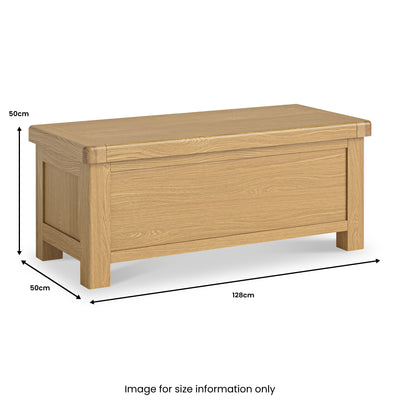 Portland Oak Blanket Box