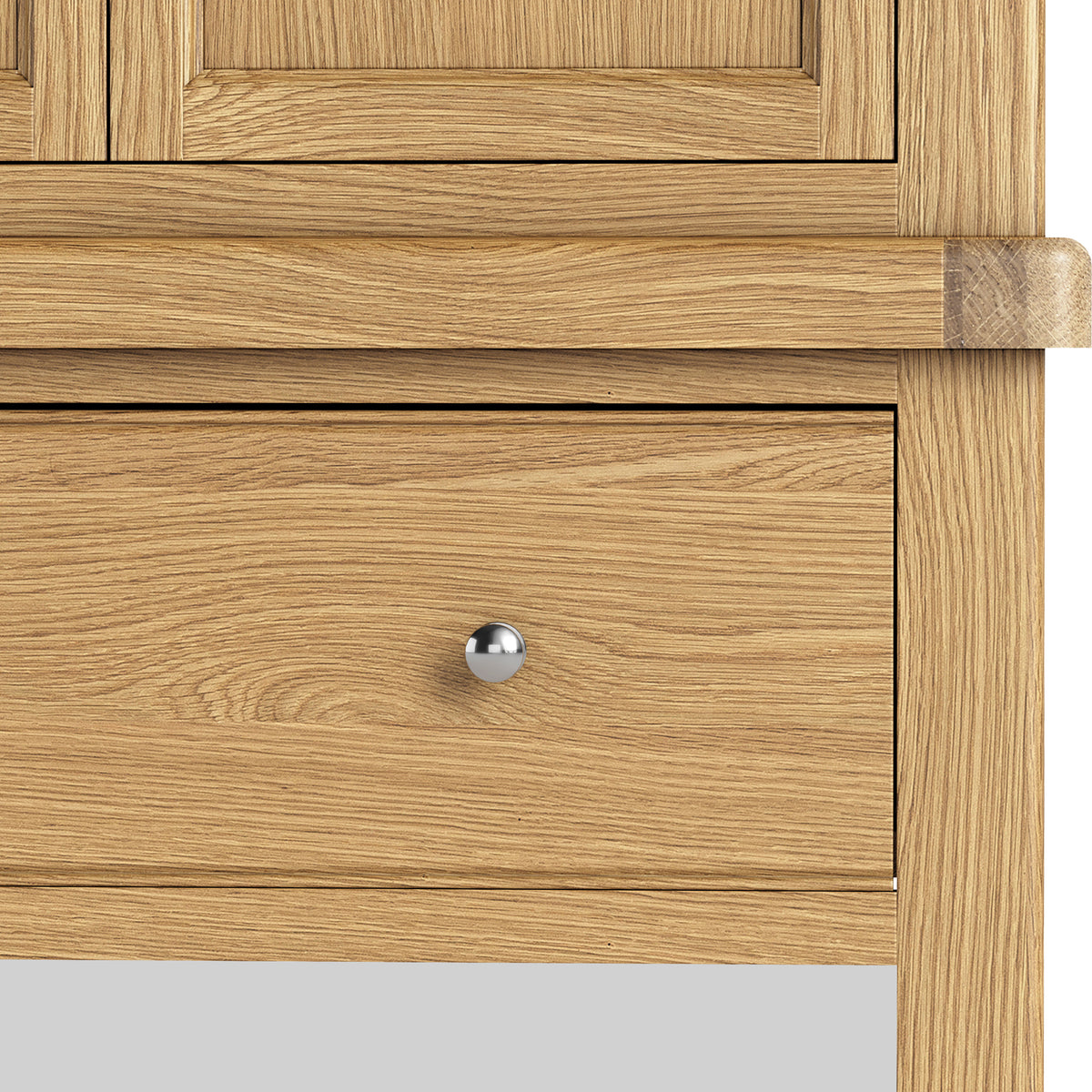 Portland Oak 1 Drawer Double Wardrobe from Roseland Furniture