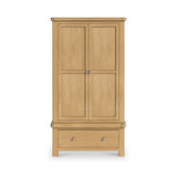 Portland Oak 1 Drawer Double Wardrobe from Roseland Furniture