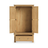 Portland Oak 1 Drawer Double Wardrobe from Roseland Furniture