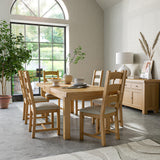 Portland-Oak-Dining-Chair-With-Beige-Cushion for dining room