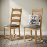 Portland-Oak-Dining-Chair-With-Grey-Cushion from Roseland Furniture