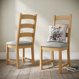 Portland-Oak-Dining-Chair-With-Beige-Cushion from Roseland Furniture