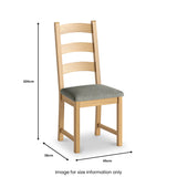 Portland-Oak-Dining-Chair-With-Beige-Cushion from Roseland Furniture