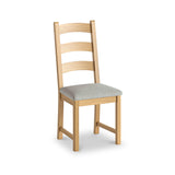 Portland-Oak-Dining-Chair-With-Beige-Cushion from Roseland Furniture