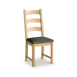 Portland-Oak-Dining-Chair-With-Charcoal-Cushion from Roseland Furniture