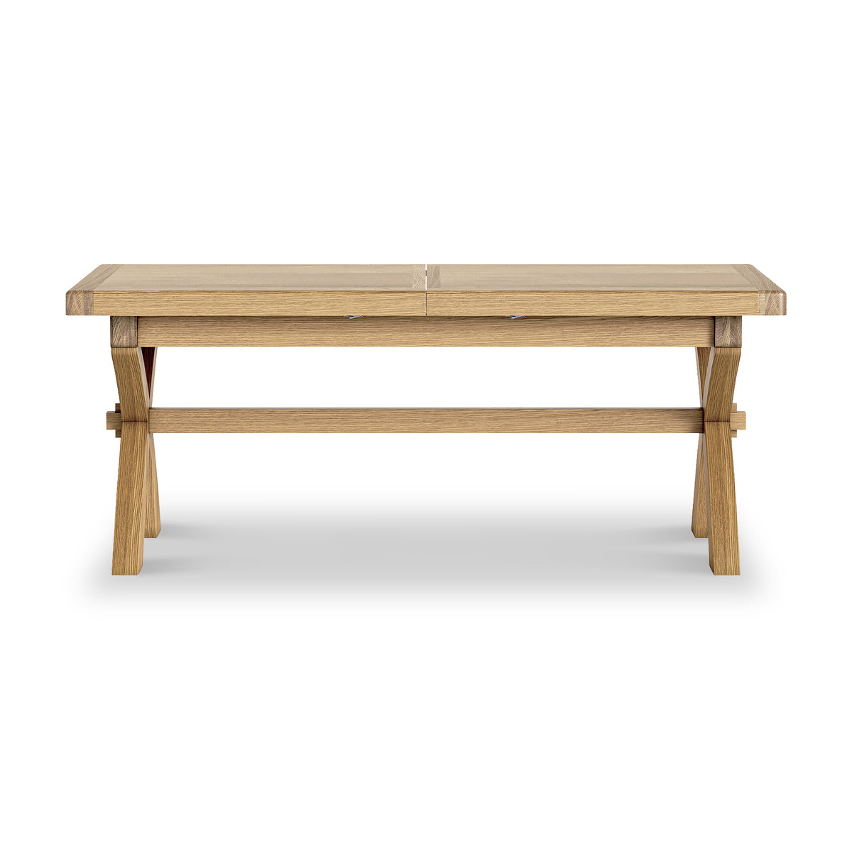 Portland Oak 200cm Cross Legged Dining Table from Roseland Furniture