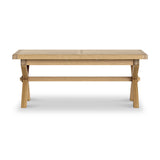 Portland Oak 200cm Cross Legged Dining Table from Roseland Furniture