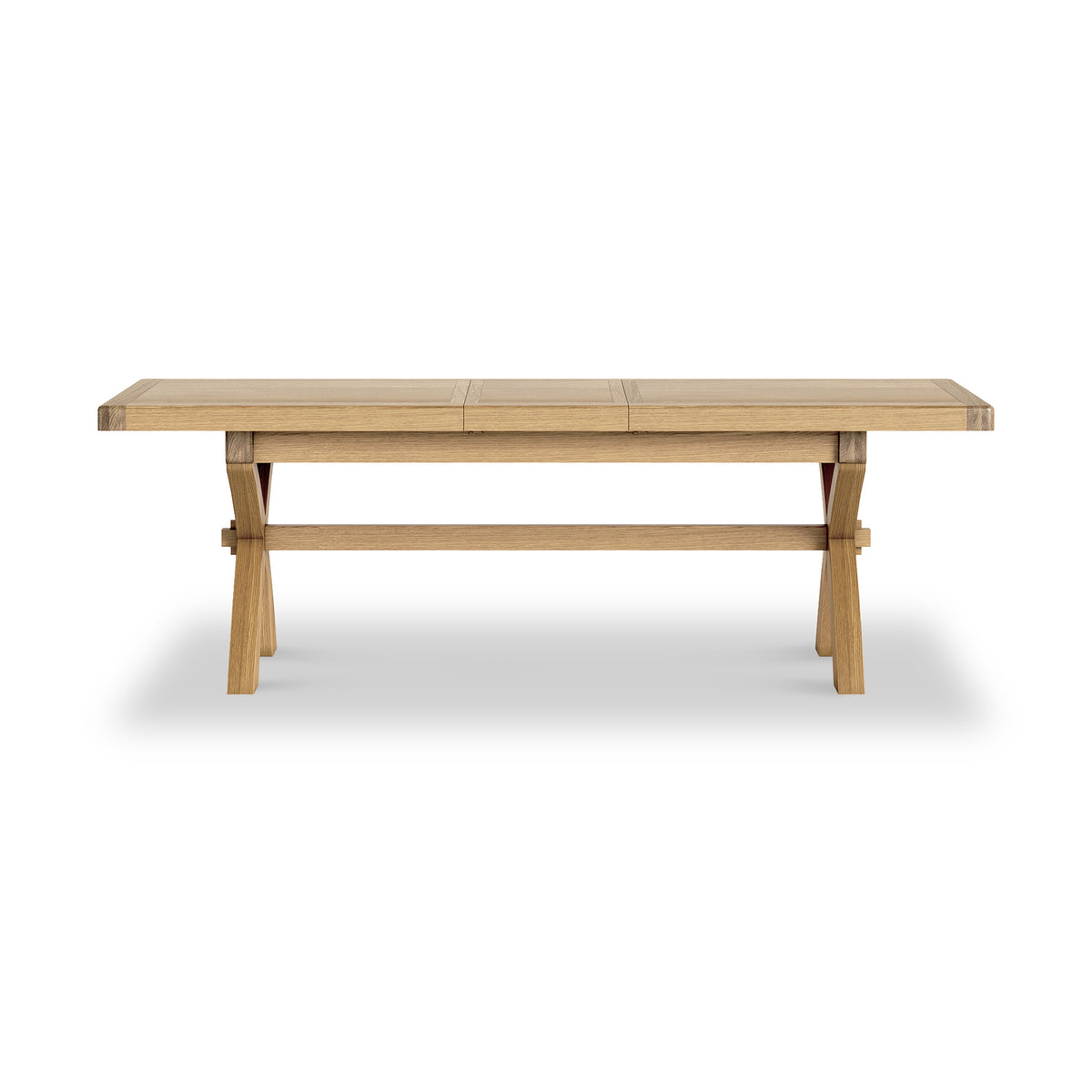 Portland Oak 200cm Cross Legged Dining Table from Roseland Furniture