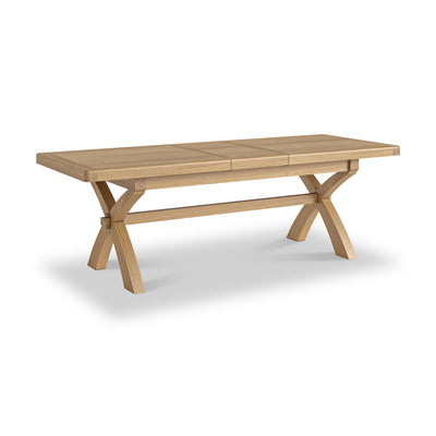 Portland Oak Extendable 200cm Cross Legged Dining Table