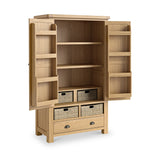 Portland Oak 5 Drawer Larder from Roseland Furniture