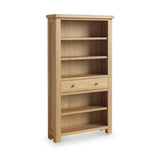 Portland Oak 5 Shelf Large Bookcase from Roseland Furniture