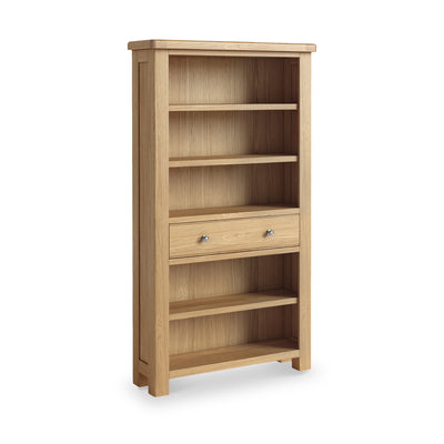 Portland Oak 5 Shelf Large Bookcase