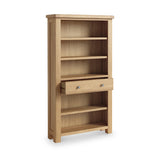 Portland Oak 5 Shelf Large Bookcase from Roseland Furniture