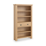 Portland-Oak-5-Shelf-Large-Bookcase from Roseland Furniture