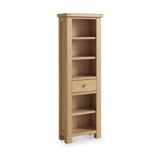 Portland Oak 5 Shelf Slim Bookcase from Roseland Furniture