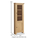 Portland-Oak-2-Door-Corner-Display-Unit from Roseland Furniture