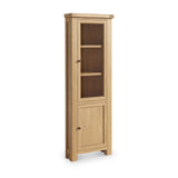 Portland-Oak-2-Door-Corner-Display-Unit from Roseland Furniture