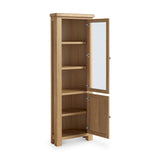 Portland-Oak-2-Door-Corner-Display-Unit from Roseland Furniture