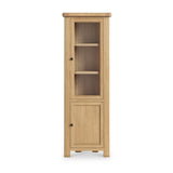 Portland-Oak-2-Door-Corner-Display-Unit from Roseland Furniture