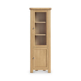 Portland-Oak-2-Door-Corner-Display-Unit from Roseland Furniture