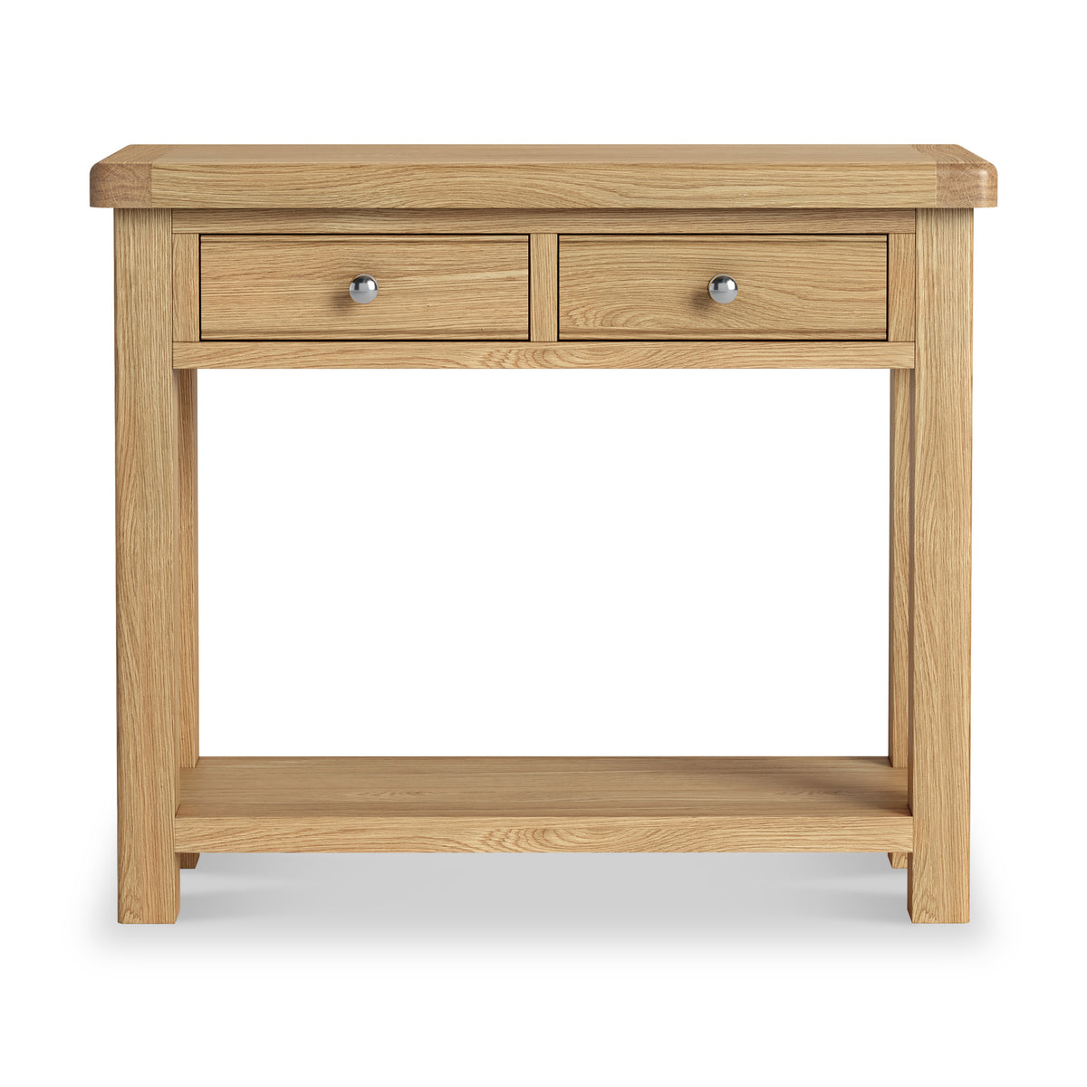 Portland Oak 2 Drawer Console Table from Roseland Furniture