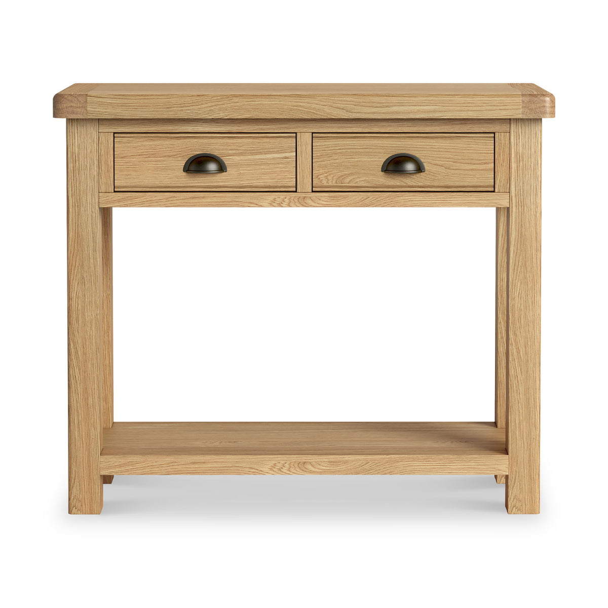 Portland Oak 2 Drawer Console Table from Roseland Furniture