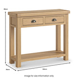 Portland-Oak-2-Drawer-Console-Table from Roseland Furniture