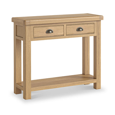 Portland Oak 2 Drawer Console Table