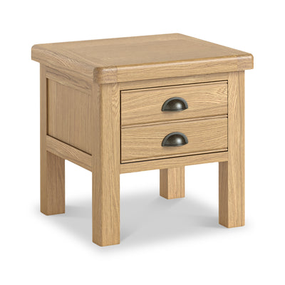 Portland Oak 2 Drawer Lamp Table