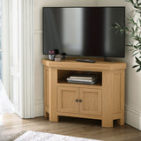 Portland Oak 2 Door Corner TV Unit