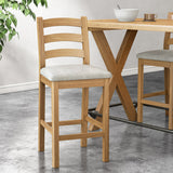 Portland-Oak-Bar-Stool-With-Beige-Cushion from Roseland Furniture