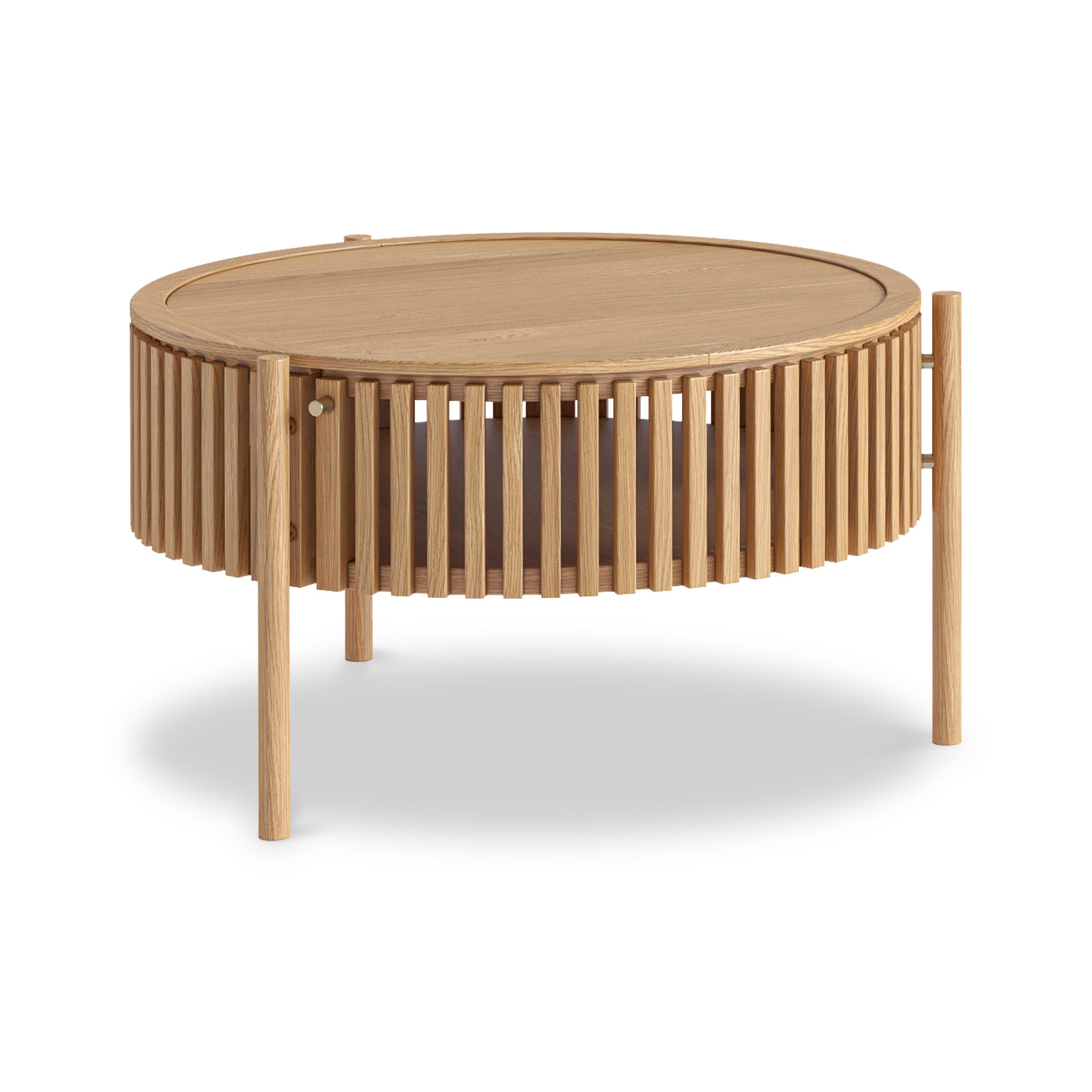 Outdoor round coffee table shop with storage