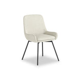 Shorwell Ivory Boucle Curved Seat Dining Chair from Roseland Furniture