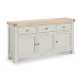 Penzance Stone Grey Large Sideboard from Roseland Furniture