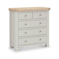 Penzance Stone Grey 2 Over 3 Chest of Drawers from Roseland Furniture