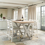 Penzance Stone Grey 130cm Bar Table from Roseland Furniture