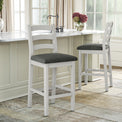 Penzance Stone Grey Bar Chair with Charcoal Cushion from Roseland Furniture