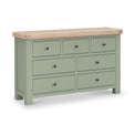 Penzance Sage Green 3 Over 4 Chest of Drawers from Roseland Furniture