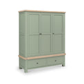 Penzance Sage Green 2 Drawer Triple Wardrobe from Roseland Furniture