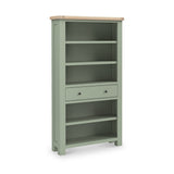 Penzance Sage Green Large Bookcase from Roseland Furniture