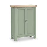 Penzance Stone Sage Green 2 Door Shoe Storage Cupboard from Roseland Furniture