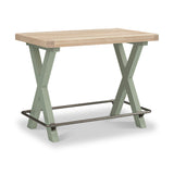 Penzance Sage Green 130cm Bar Table from Roseland Furniture