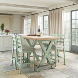 Penzance Sage Green 130cm Bar Table from Roseland Furniture