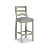 Penzance Bar Sage Chair with Grey Cushion from Roseland Furniture