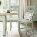 Penzance Sage Dining Chair with Beige Cushion from Roseland Furniture