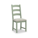 Penzance Sage Dining Chair with Beige Cushion from Roseland Furniture