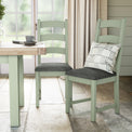 Penzance Sage Dining Chair with Charcoal Cushion from Roseland Furniture