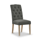 Penzance Charcoal Upholstered Dining Chair from Roseland Furniture